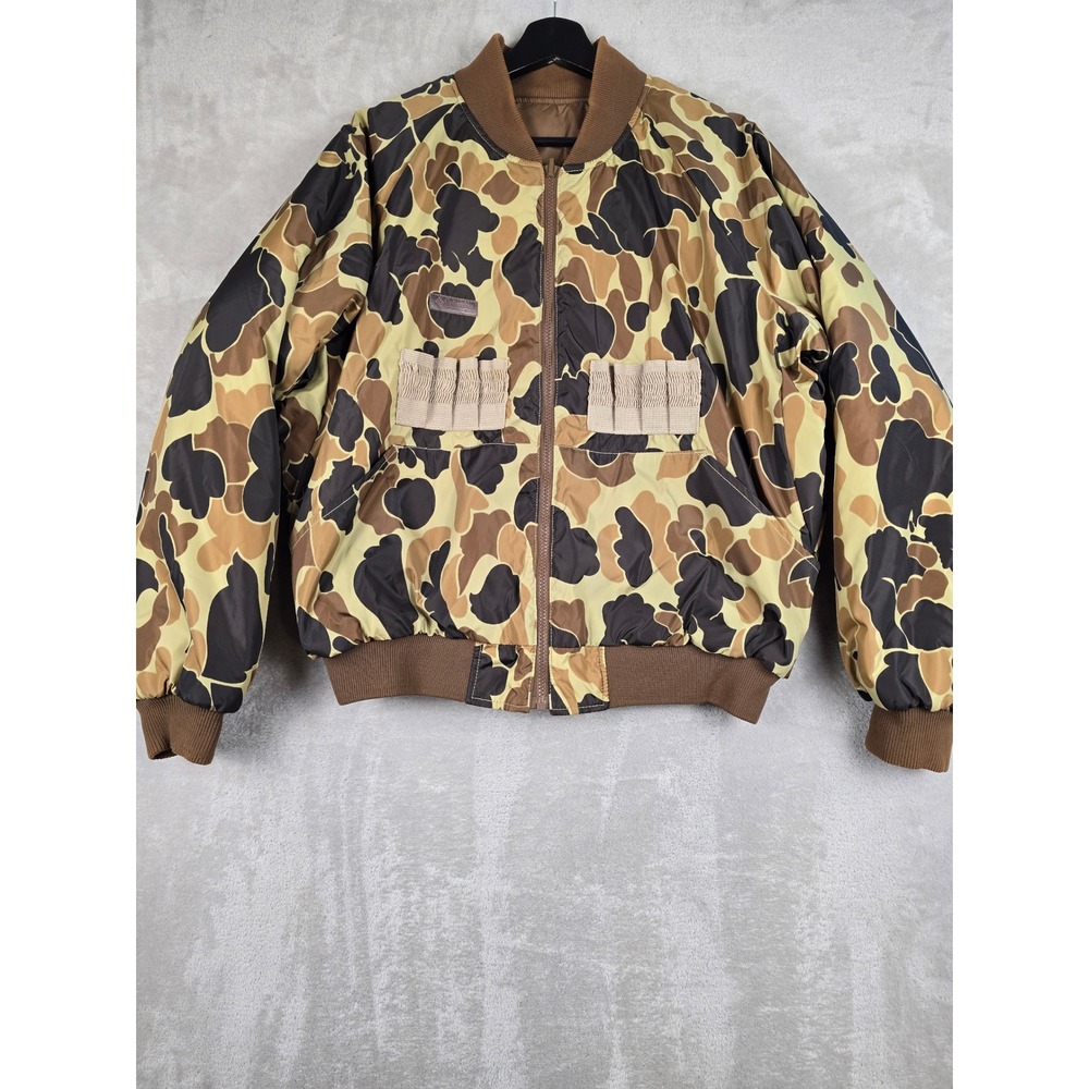 Vintage Columbia Bomber Jacket Mens M Duck Camo Hunting Shooting Radial Sleeve